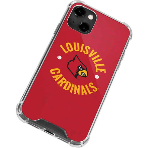 University of Louisville Cardinals Faded iPhone 14 Clear Case